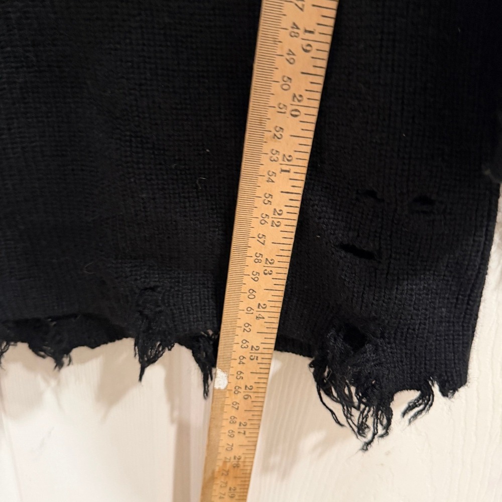 Lovers and Friends Black Distressed Turtleneck Sweater Dress Size S Keeney - Picture 8 of 10